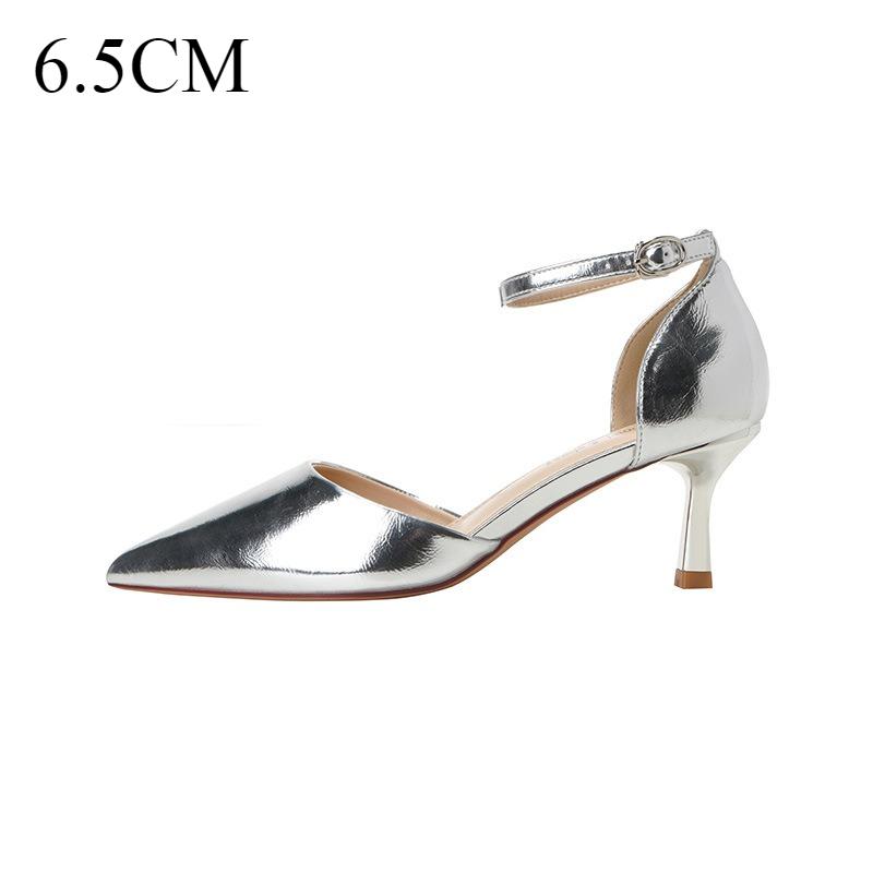 Fashion High Heeled Sandals for Women Summer Banquets Pointed One Button Hollow Sandals Womens Sexy High Heels Women's Pumps Women