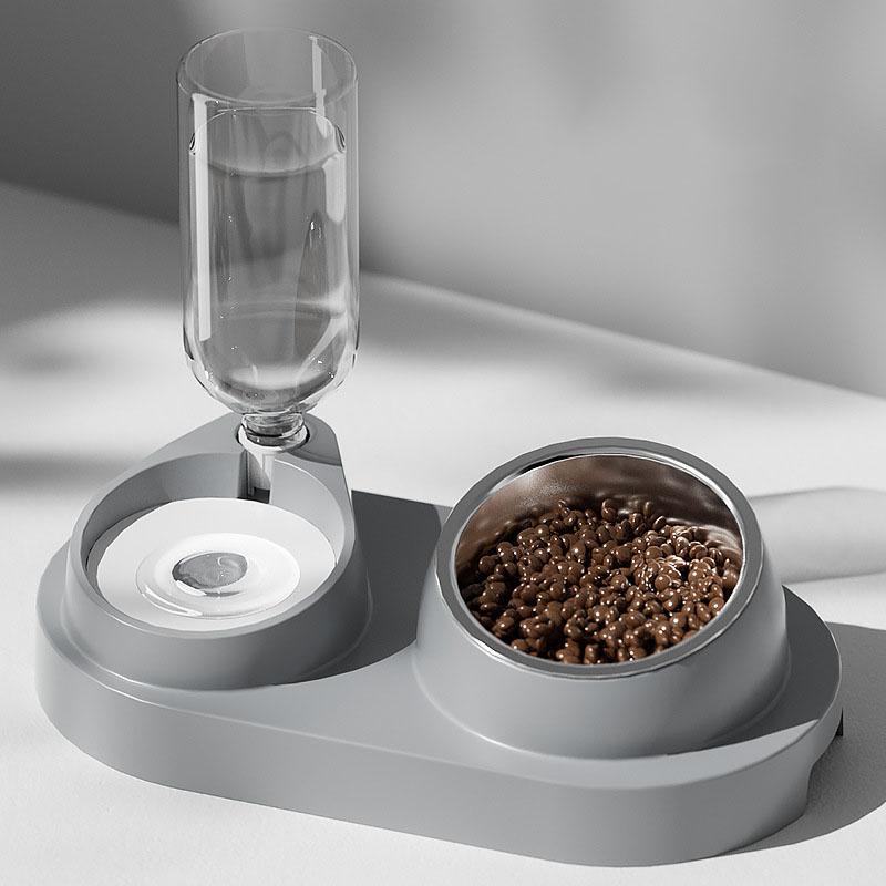 

Pet Bowls Automatic Water Dispenser Feeder Cat Dog Food Water Bowl Non-Slip Pet Feeding Supplies синий