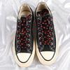 Fashion Love Heart Shoelaces High-top Canvas Sneakers Shoelace Flat Laces Shoe Strings 100/120/140/160/180CM Shoes Accesories