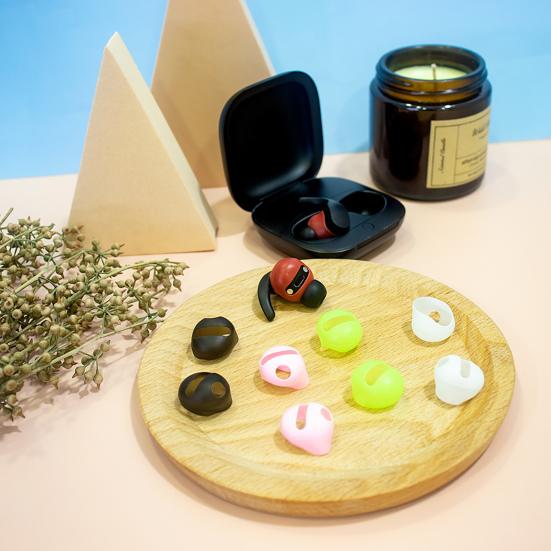 5 Pairs Earbud Case Covers Ultra Light Shock Resistant Anti-loss Silicone Mini Earplug Pads for Beats Fit Pro