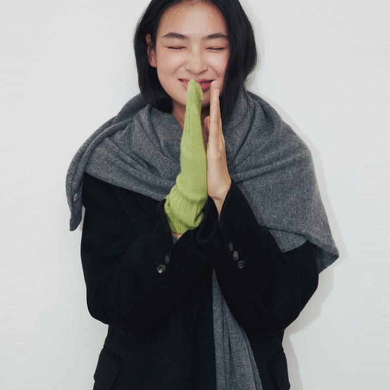 LE CASHMERE Cashmere Basic Gloves (Light Green) D7HAW25001GRL
