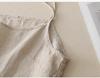Plus Size Women's Cotton Linen Spaghetti Strap Tank Top: Lightweight Sleeveless Summer Outerwear & Base Layer