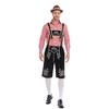 Cosplay new German traditional beer festival costume plaid shirt men's beer suspenders set Halloween beer costume