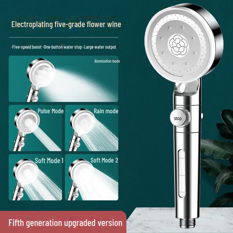 Hochdruck-Turbo-Duschkopf-Set mit großem Wasserausstoß