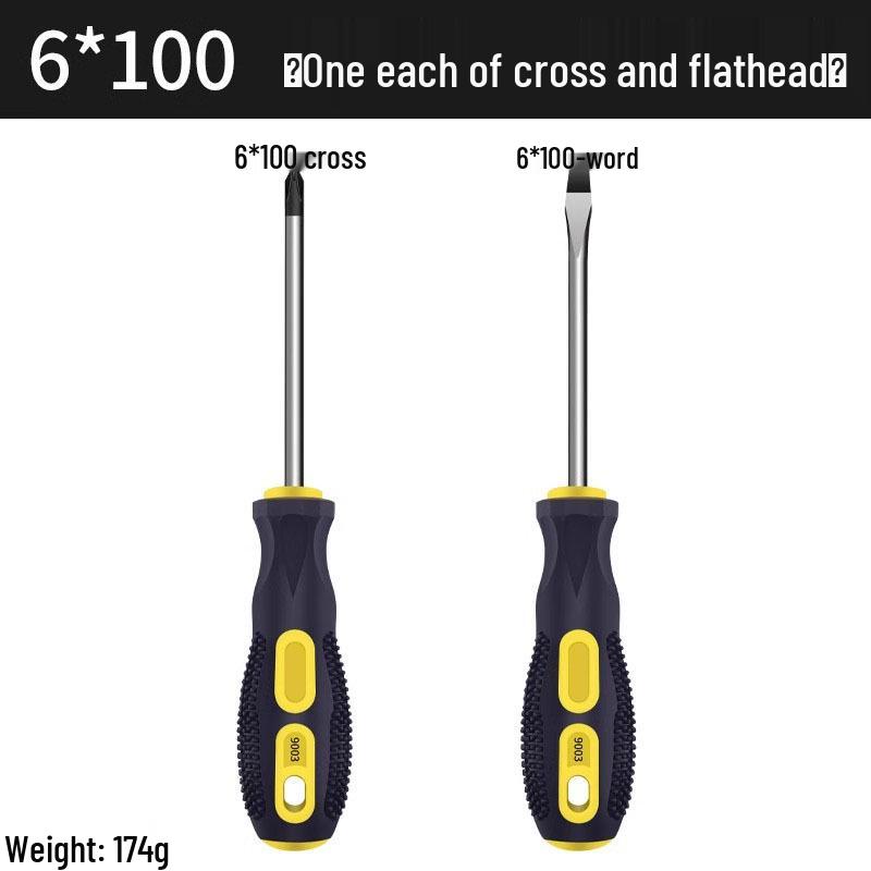 High-Strength Phillips & Slotted Screwdriver Set with Non-Slip Magnetic Handle and Chrome Vanadium for Enhanced Durability.