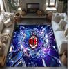 Tappeto in Flanella Stampato AC Milan Antiscivolo Morbido Poliestere Tappeto per Pavimento Tappetino Decorativo da Interno per Camera da Letto Soggiorno Divano Sala Giochi Decorazione Casa