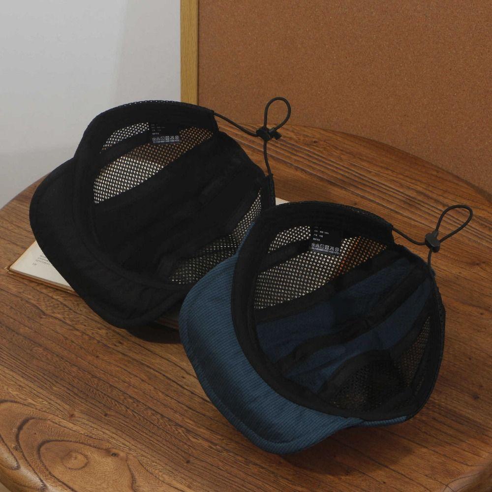 Short Brim Mesh Sun Hat Quick-drying 5 Panel Hat Hip-hop Baseball Cap Summer