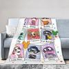 Super Kitties Anime Cat Blankets   Flannel Throw Blankets Bedroom Sofa Portable Soft Warm Bedsprea
