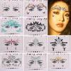 3D Sexy Face Tattoo Stickers Temporary Tattoos Glitter Fake Tattoo Rhinestones for Women Party Face Jewels Tattoo