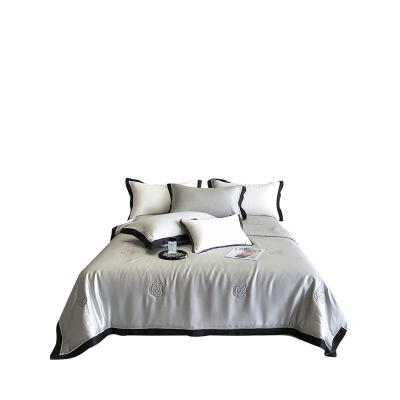 Ummer Cool Quilt Set of Four, 100 Strands of Heavenly Silk Cool Ice Silk Summer Quilt