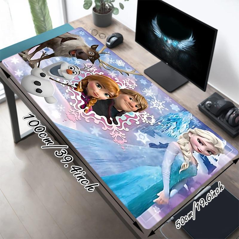 1Pc Frozen Friends Adventure Gaming Mouse Pad Keyboard Desk Mat Non-slip Rubber Lock Edge Waterproof Computer Mousepad for Office Home Decor Ey117
