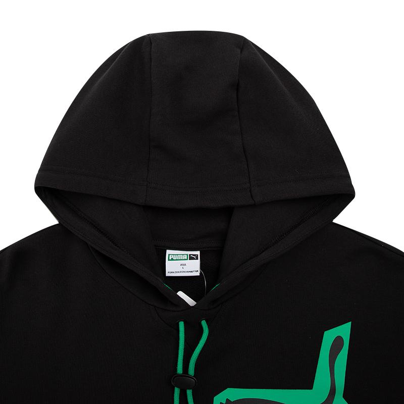 PUMA Classics Street Sport Hoodie With Letter Logo Men Hoodie Black 539966-01