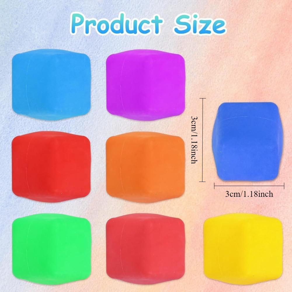 15 Random Pieces, Colorful Squishy Cubes, Tpr Slow-Rebound Stress-Relief Toys