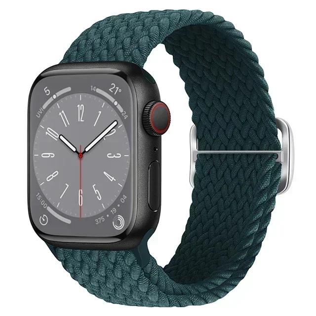 Nylon Strap for Apple Watch Ultra 2 Band 49mm 40mm 44mm 41mm 38 45mm Elastic Braided Loop Bracelet IWatch Series 9 8 7 6 SE 5 4