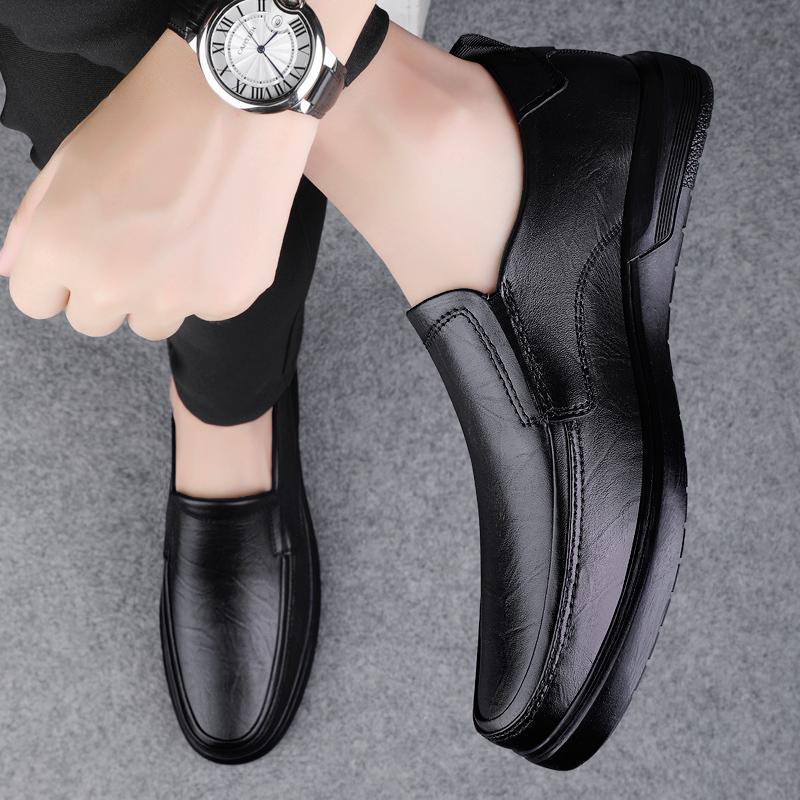 Male Comfortable Walking Flats High Quality Dress Loafers Mens Genuine Leather Slip on Shoes 2025 All-match Mens Casual Shoes