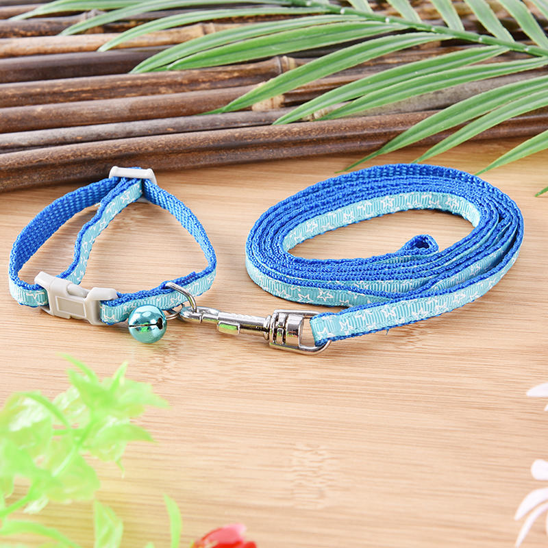 Buy Nylon Small Dog Puppy Collar And Leads Leash With Bell For