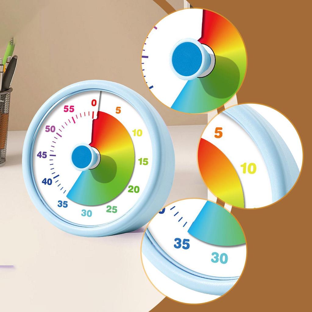 60 Minute Visual Timer,Study Time Management Nonslip Silent Countdown Clock for Classroom Housework Exercise Home Cooking