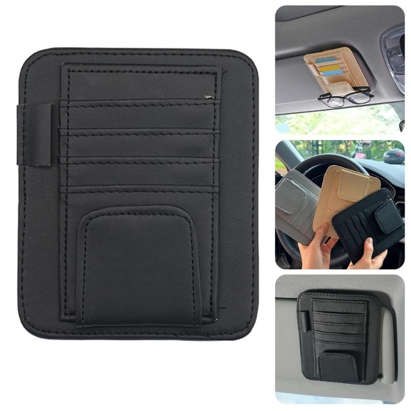 Automotive Sun Visors Eyewear Card Clip Glasses Organizers Space Saving Designs for Commuters and Long Distance Drivers