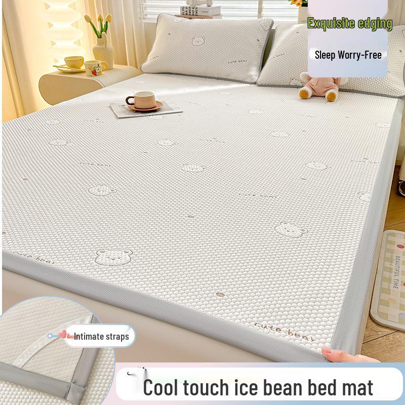 Summer Cool Ice Silk Mattress Topper: Soft, Cooling Bed Sheet for Air Conditioning Comfort