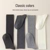 Women's Over-the-Knee Grey Ballet Style Stripe Socks