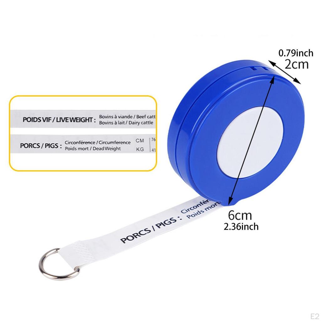 Cattle Pig Body Weight Tape Livestock Poultry PP Measure Practical Portable Tool 2.5 M