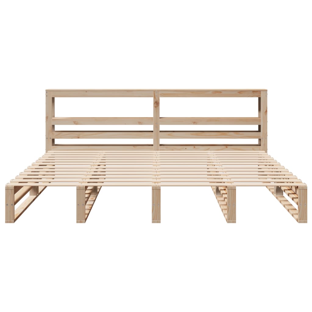 Solid Wood Bed without Mattress 200 x 200 cm Pine