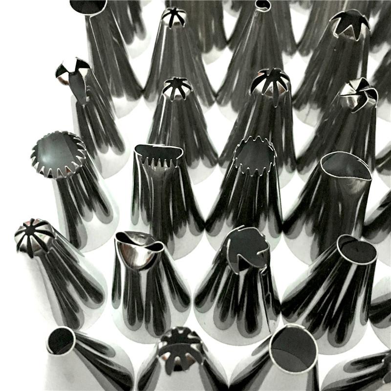 Cake Decorating 48Pcs/set Good Quality Stainless Steel Icing Piping Nozzles Pastry Tips Set Cake Baking Tools Accessories