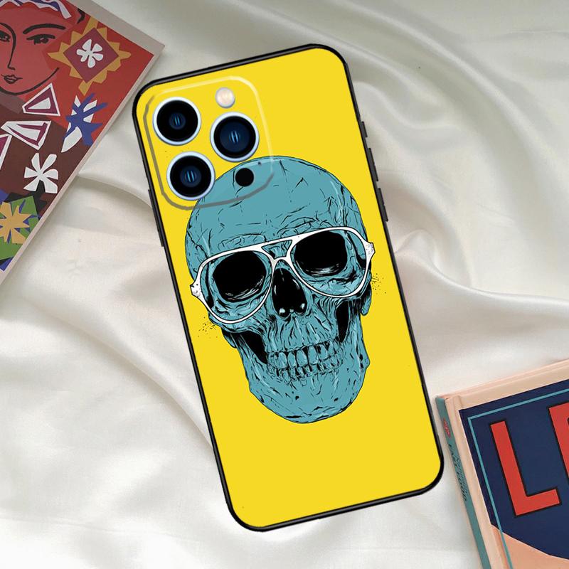 Gothic Skull Phone Case For iPhone 16 14 13 12 11 15 17 Pro Max 15 16 Plus 13 Mini 16e 17 Air Funda Cover