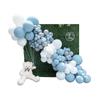 Macaron Blue White Haze Grey Balloon Package Wedding Birthday Party Decorations Wreath Arch Set