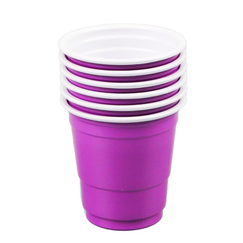 

500 шт. в упаковке 2 унции мини-стаканчики для вечеринок пластиковые рюмки красные одноразовые стаканчики для Рождества дня рождения свадьбы праздника празднования вечеринки 50ml фиолетовый