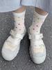 Polka Dot Socks With Hole Slippers Medium Tube Mesh Summer Thin Medium Tube Cotton Breathable Stacking Socks