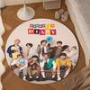 Kpop Music Round Rug for Livingroom,Bedroom, Palyroom, Chair Rug, Area Rug, Circle Carpet, Large Size Fan Christmas Gift
