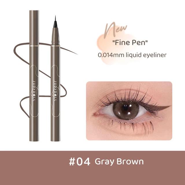 Judydoll Zwarte Vloeibare Eyeliner Potlood Ultra-fijn Waterdicht Sneldrogend Langhoudend Oogmake-up Soepele Ooglijner Pen Cosmetica