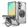 KEYSION Transparent Case for MagSafe for Samsung Galaxy S24 FE 5G 360° Magnetic Ring Stand Wireless Charging Clear Phone Cover