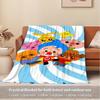 1pc Plim Plim Digital Print Flannel Blanket - Contemporary Style, Suitable for All Seasons, Perfect for Home, Travel, or Camping - Machine W