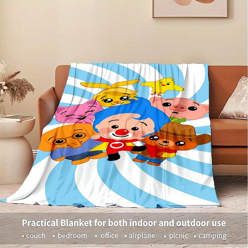 

1pc Plim Plim Digital Print Flannel Blanket - Contemporary Style, Suitable for All Seasons, Perfect for Home, Travel, or Camping - Machine W 150x180cm