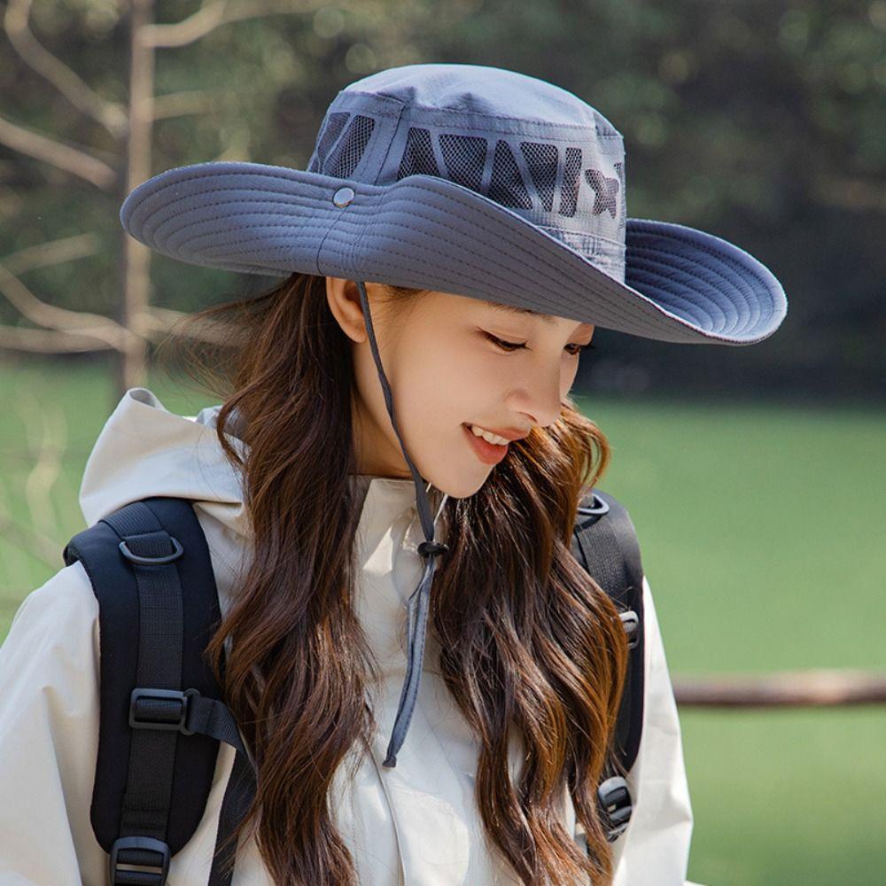 Summer Outdoor Hiking Hat UV Protection Sunscreen Cap New Men Women Bucket Hat  Travel
