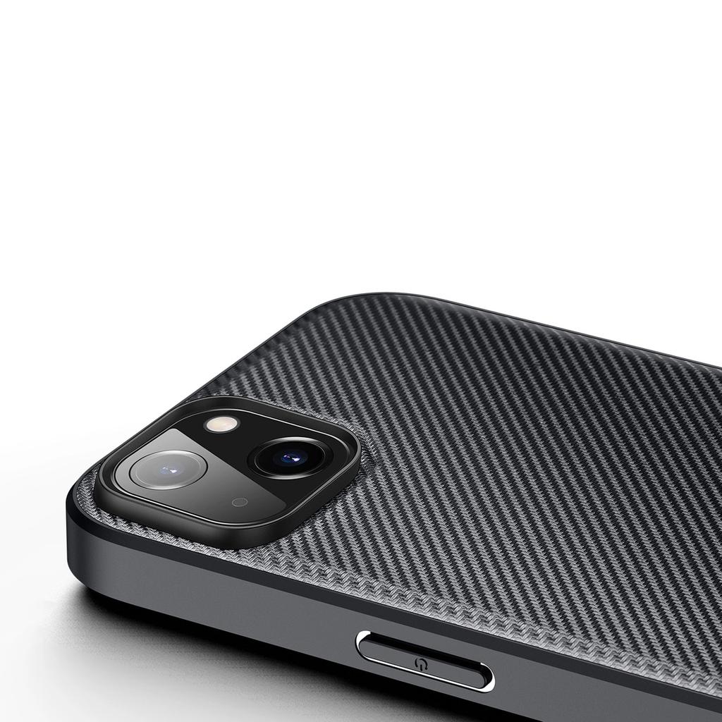 Dux Ducis Fino Case Cover Covered with Nylon Material Iphone 14 Plus Black