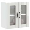 VidaXL Kitchen Wall Cabinet with Glass Door "Lucca" High Gloss White Engineered Wood 853909
