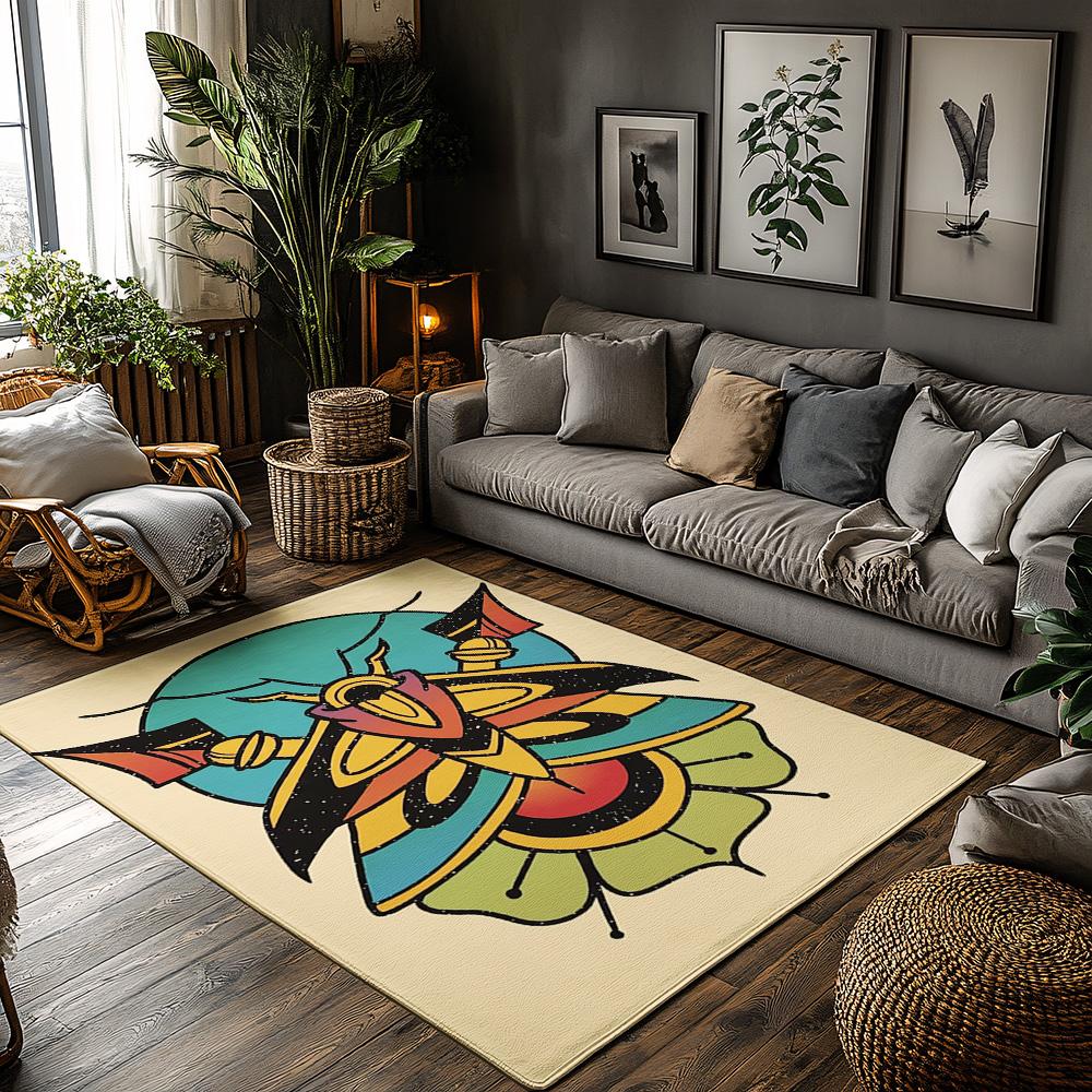 

Vintage Flower Doormat Indoor Outdoor Mat Washable Entryway Rug Farmhouse Decor Botanical Pattern Home Accent Floor Covering Art 60x90cm