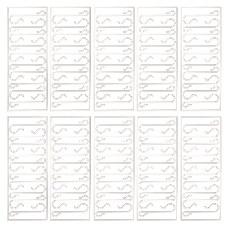 

Set of 100 Miniature S Hook for Secure Attachments of Holiday Tree Accessories чистый