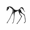 Geometric Horse Figurine Modern Minimalist Alloy Decor Piece Slender Statue for Living Room,