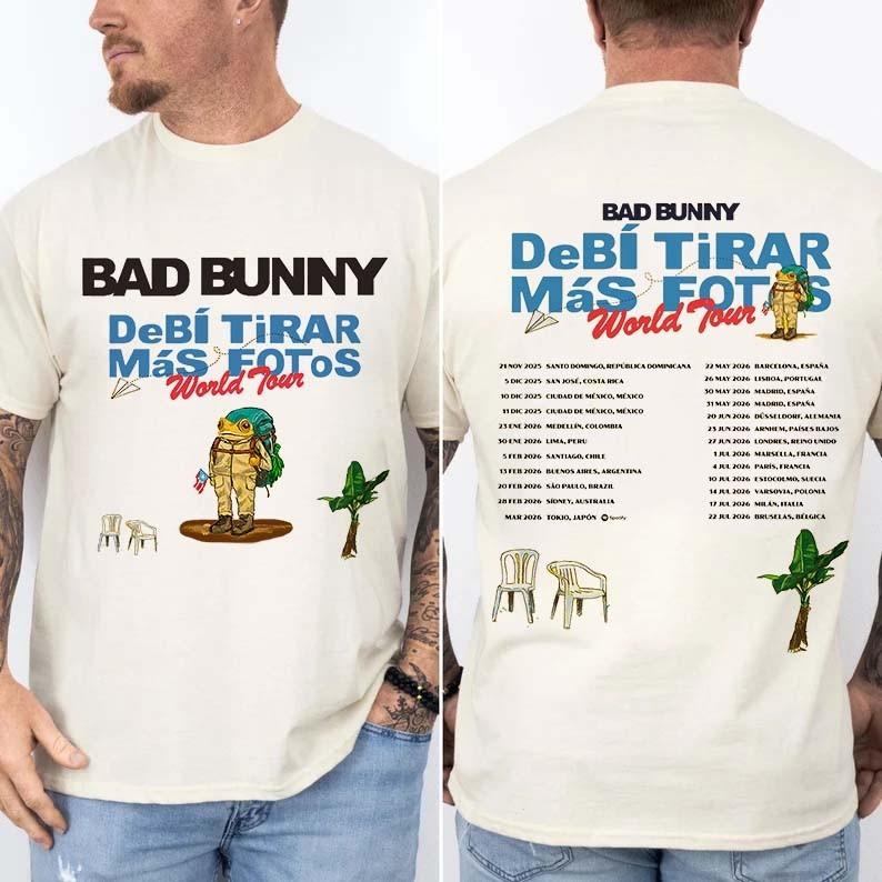 New Bad Bunny 2026-2026 World Tour Gift For Fans Unisex S-5XL Shirt SS2579 L