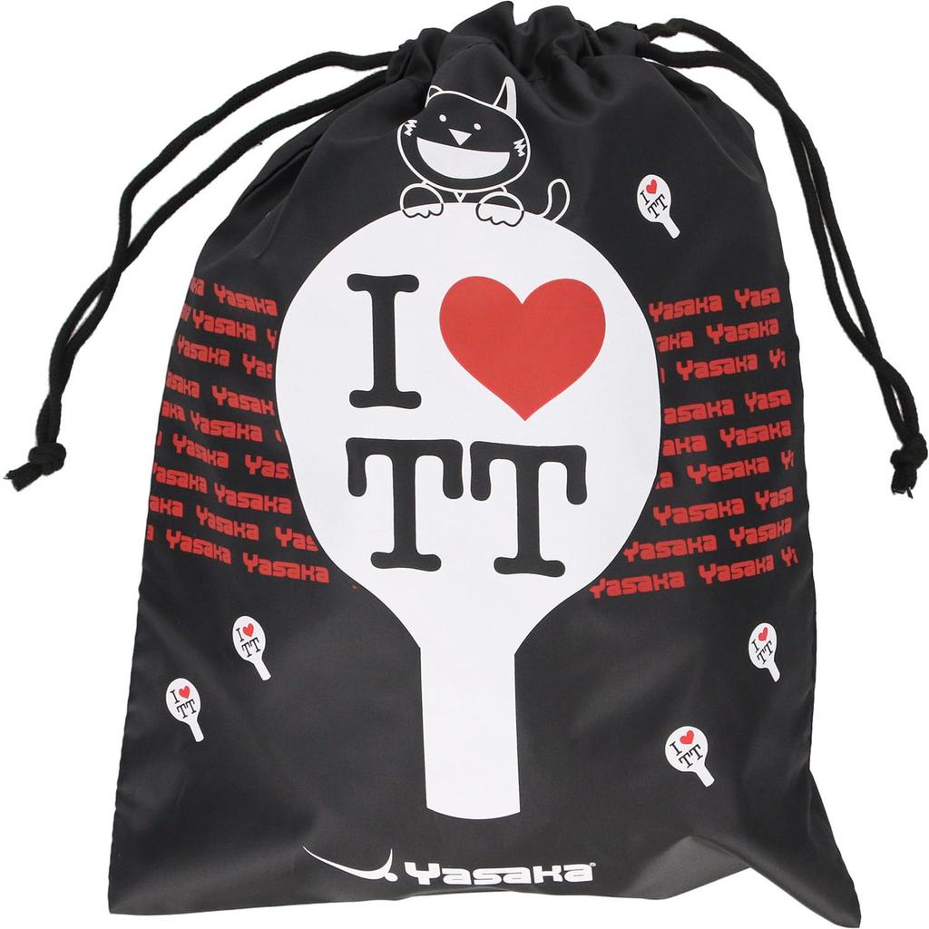 YASAKA Table Tennis Cat Laundry Bag Red H27 Bag, 4, (20)