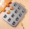 Baking Pan Basting Brush Japanese Cartoon Bear Madeleine Pan Internet Celebrity Beverage 3D Bear 6-Cavity Small Cake Non-Stick Mold