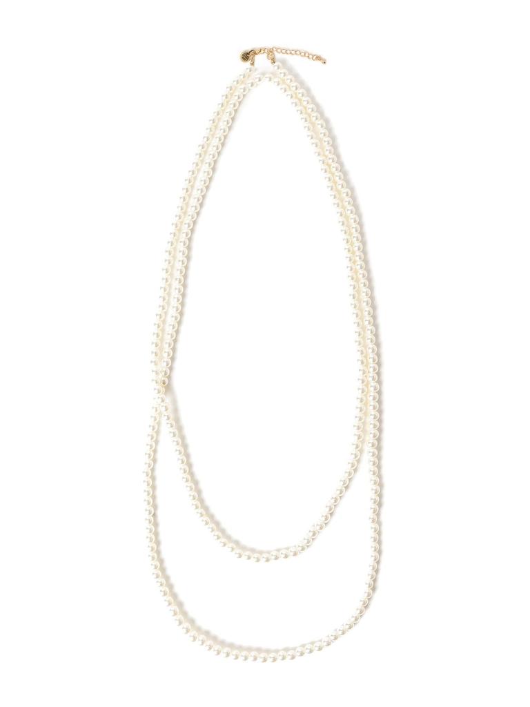 Beams Boy Resin Pearl Long Necklace, Women's, White 2, One Size