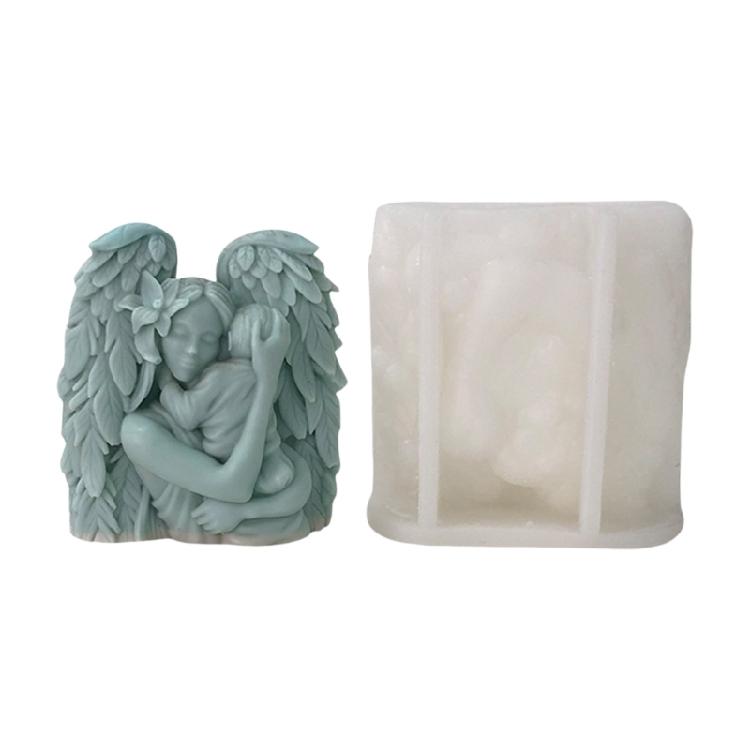Elegant Mothers and Child Sturdy Silicone Candle Mold Artistic Resin Plaster Molding Craft Supplies for Gifting 1