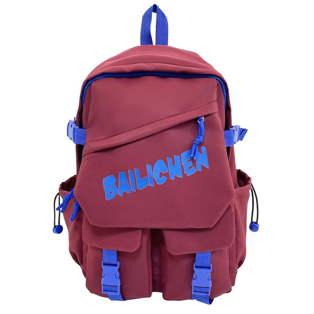 Autumn New Backpack Korean Version of Fashion Letters Simple High School Students Large Capacity Versatile Student Schoolbag Tide