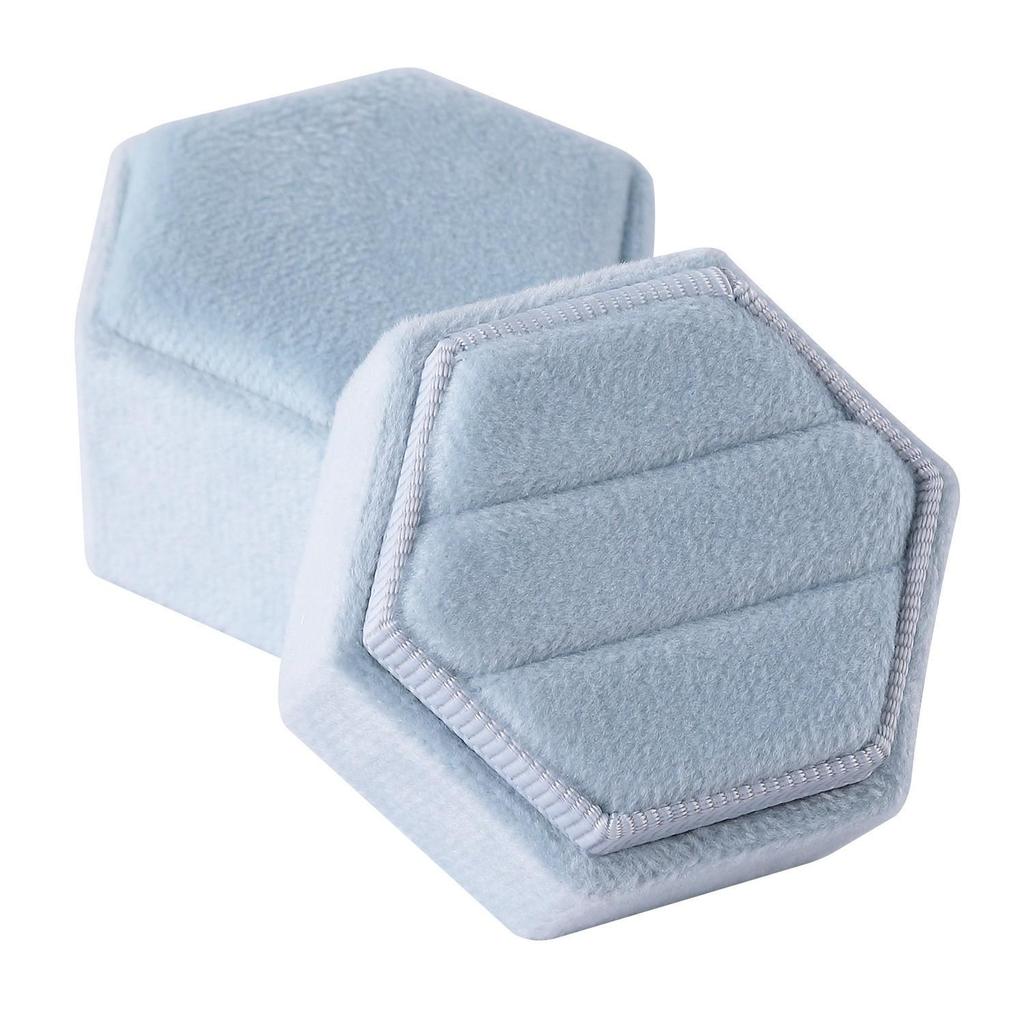 Flannel Hexagonal Jewelry Box for Bracelets and Rings