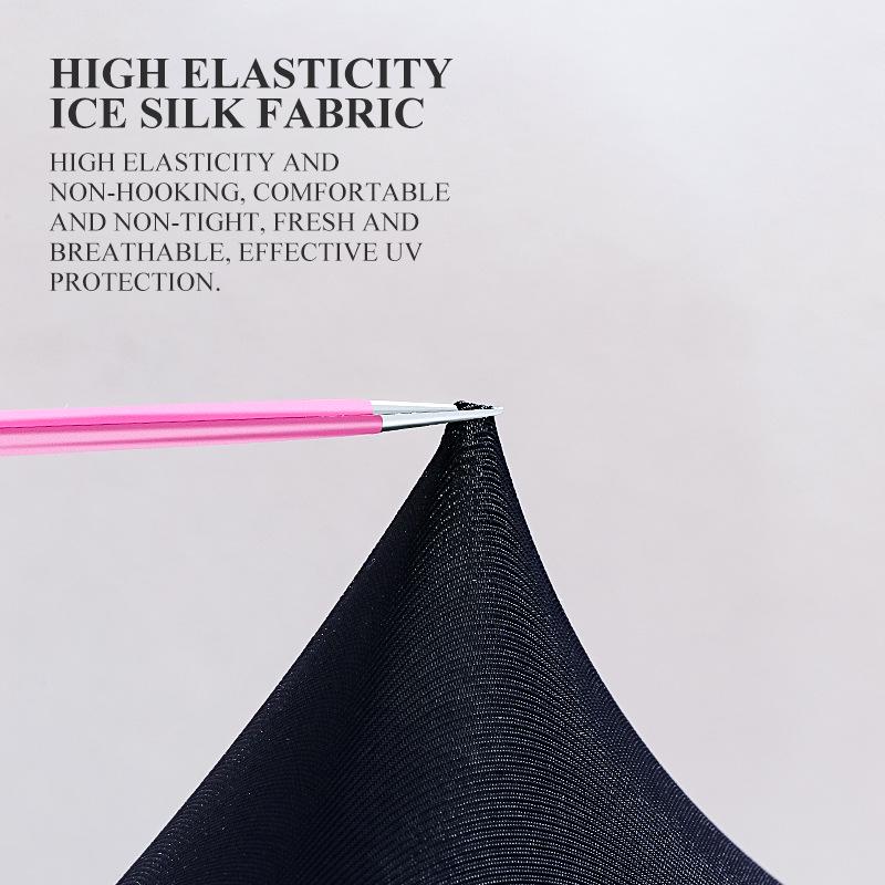 High Elasticity UV-Protection Spandex Half-Finger Gloves for Cycling, Working, and Tea Picking.